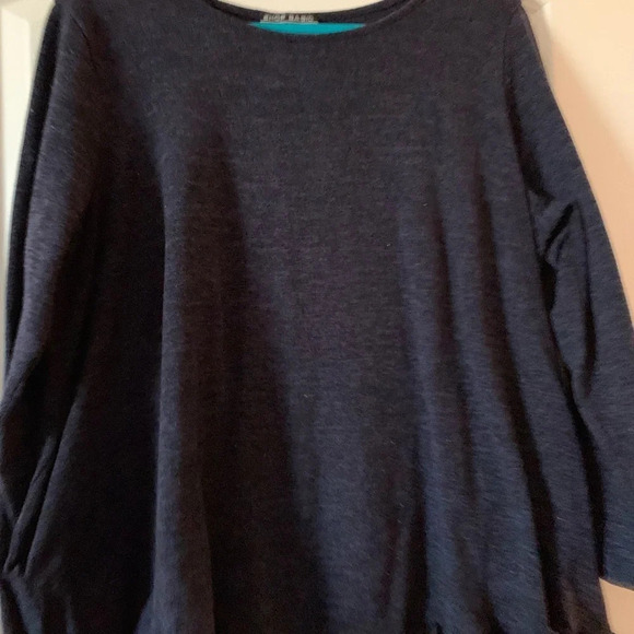EUC 3X Heathered Navy Sweater Babydoll Tunic - Picture 4 of 7